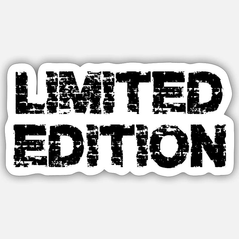 Noir limité - Sticker taille S (10 x 10 cm) - blanc mat