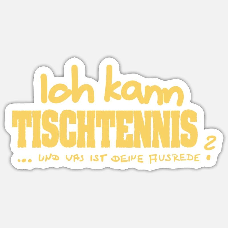 Ping-pong - Sticker taille S (10 x 10 cm) - blanc mat