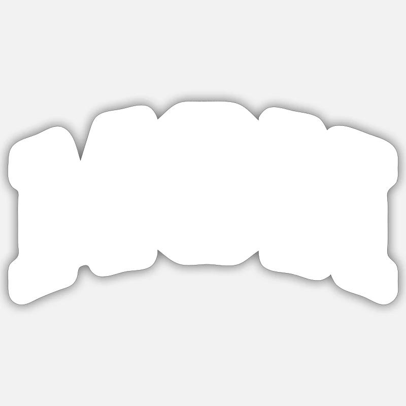 Møn - Sticker Größe S (10 x 10 cm) - Mattweiß