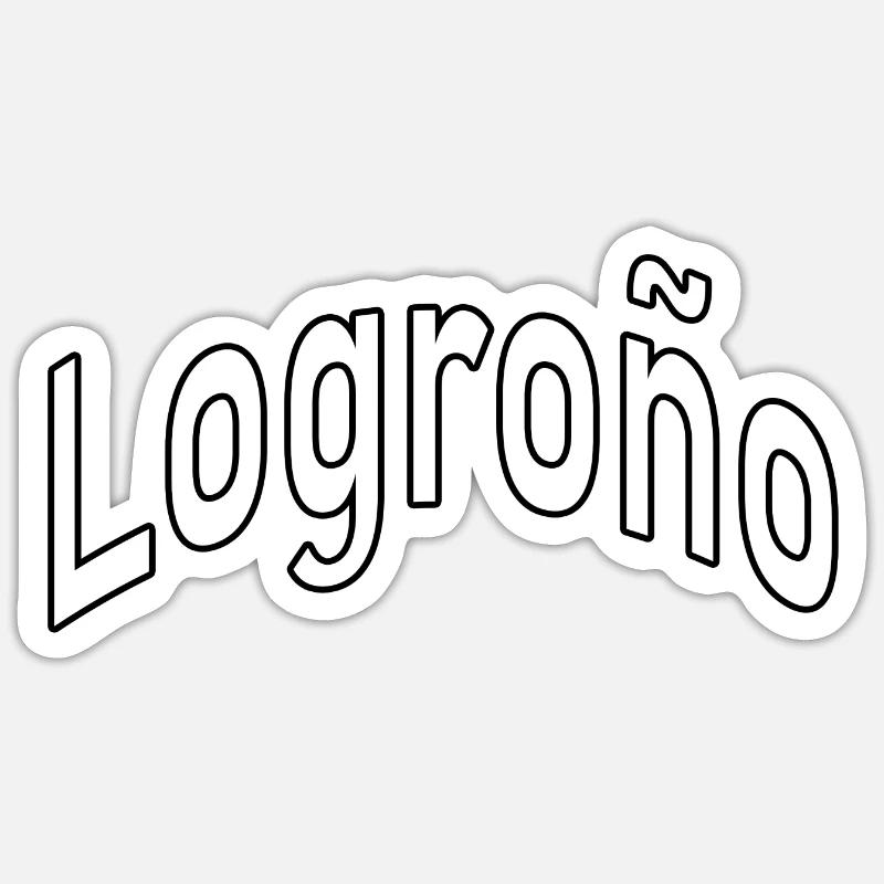 Logroño - Sticker size S (10 x 10 cm) - white matte