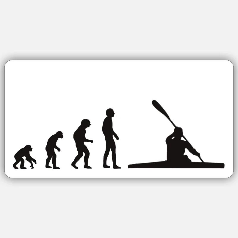 Canoe Evolution black - Sticker size S (10 x 10 cm) - white matte
