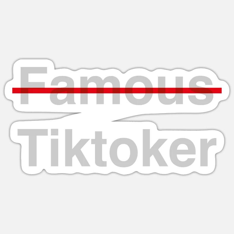 berühmter Tiktoker Sticker Größe S (10 x 10 cm)