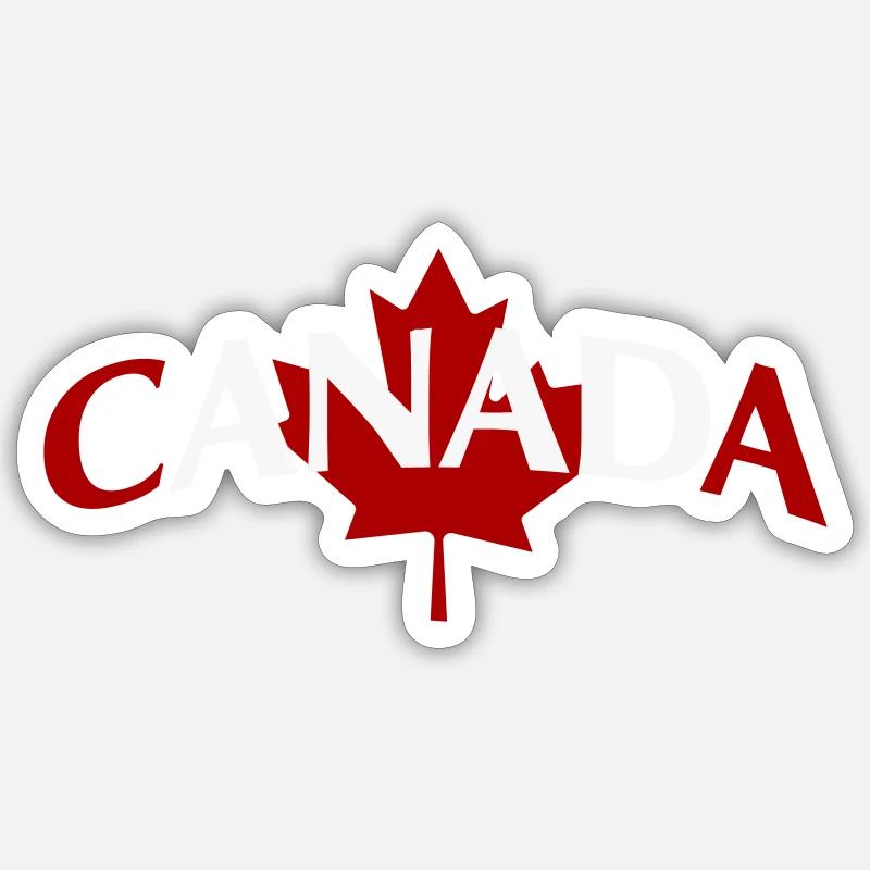 Feuille d’érable du Canada 2 couleurs Sticker taille S (10 x 10 cm)
