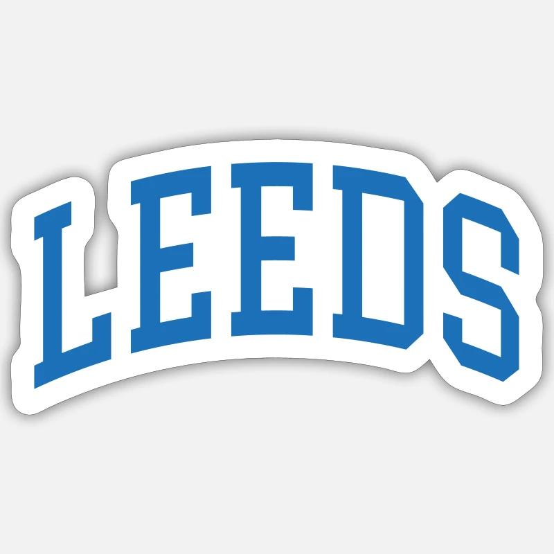 Leeds - Sticker size S (10 x 10 cm) - white matte