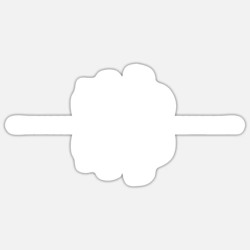 Ligne - Cyclisme - - Sticker taille S (10 x 10 cm) - blanc mat