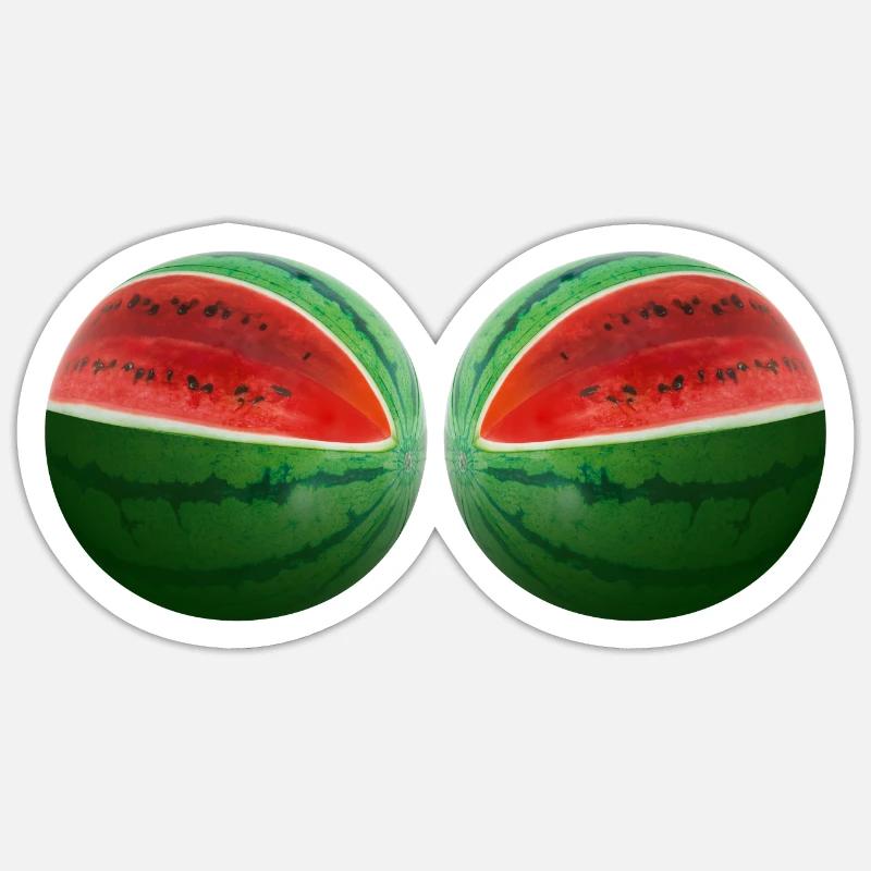 Melons Water Polo 2 - Sticker taille S (10 x 10 cm) - blanc mat