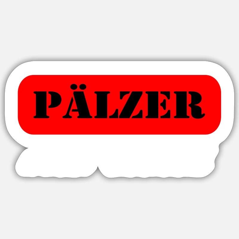 pälzer - Sticker Größe S (10 x 10 cm) - Mattweiß