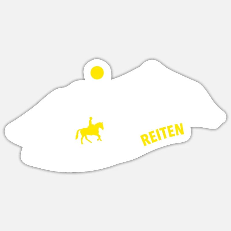 Ich bin dann mal reiten Pferd - Sticker Größe S (10 x 10 cm) - Mattweiß