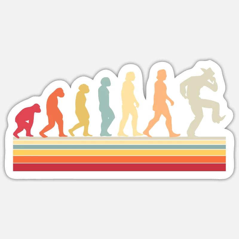 Line Dancing Evolution Rodeo Western Dance - Sticker Größe S (10 x 10 cm) - Mattweiß