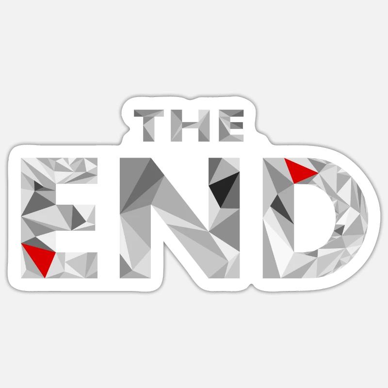 Das Ende - Sticker Größe S (10 x 10 cm) - Mattweiß