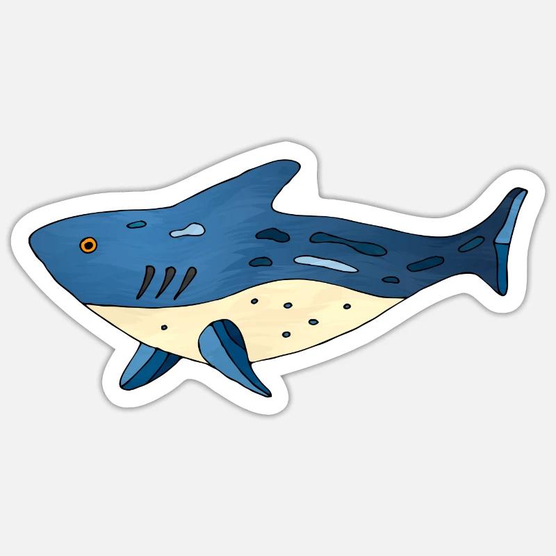 Shark - Sticker size S (10 x 10 cm) - white matte