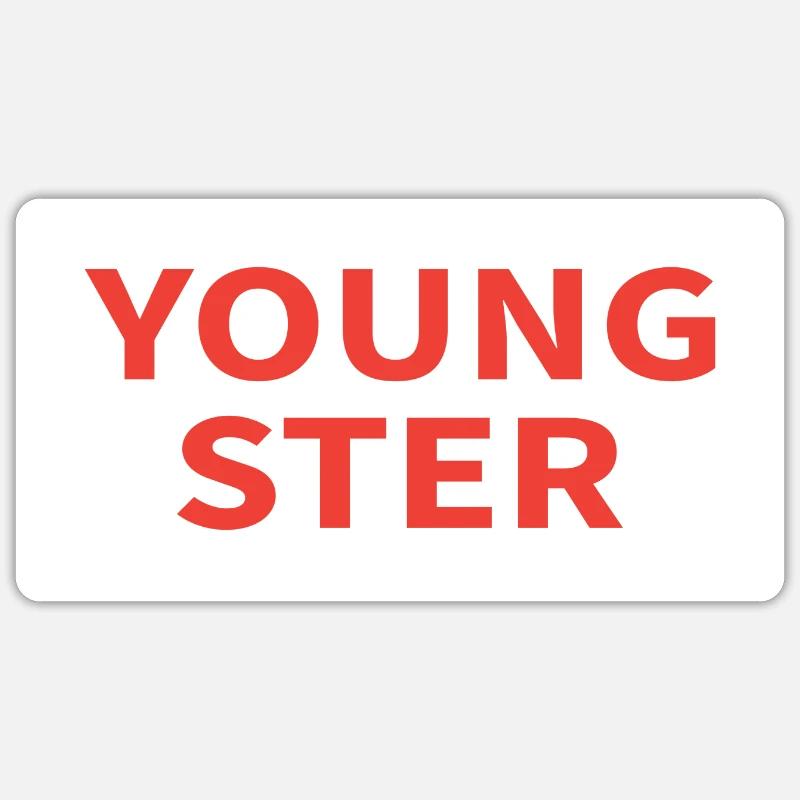 Jeune - Sticker taille S (10 x 10 cm) - blanc mat