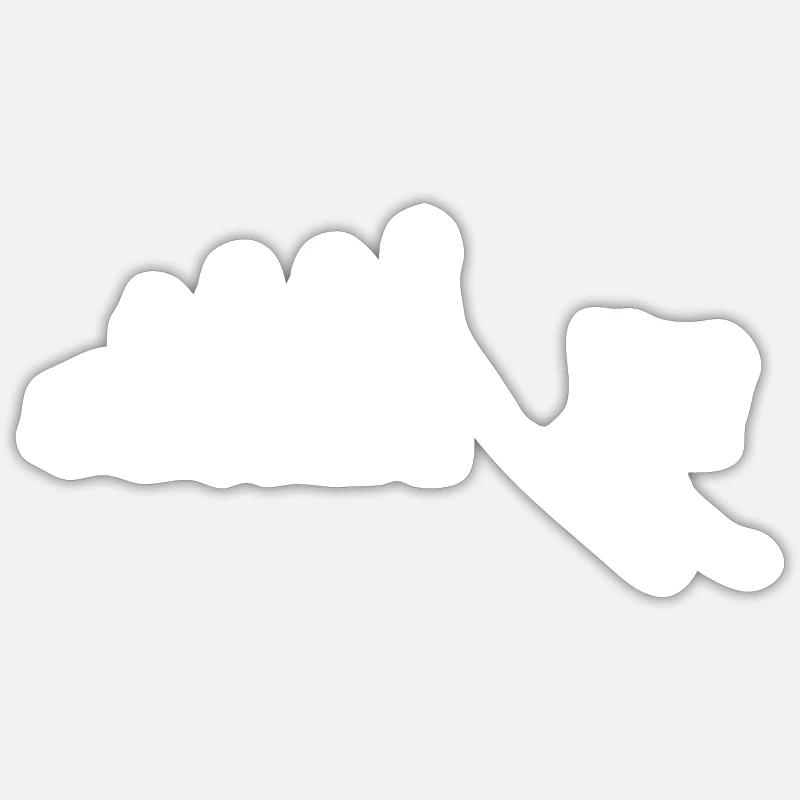 Ski évolution - Sticker taille S (10 x 10 cm) - blanc mat