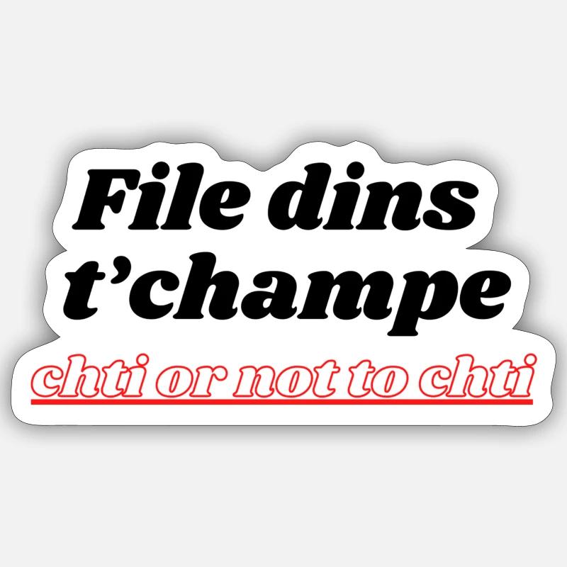 Chti oder nicht zu Chti Sticker Größe S (10 x 10 cm)