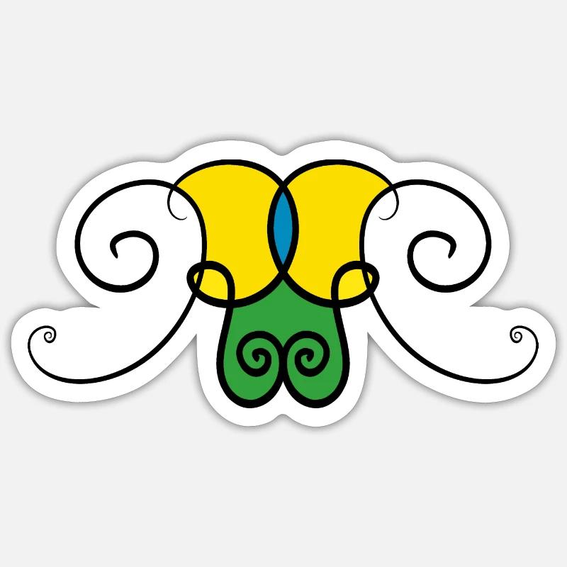 Ange de lumière - Sticker taille S (10 x 10 cm) - blanc mat