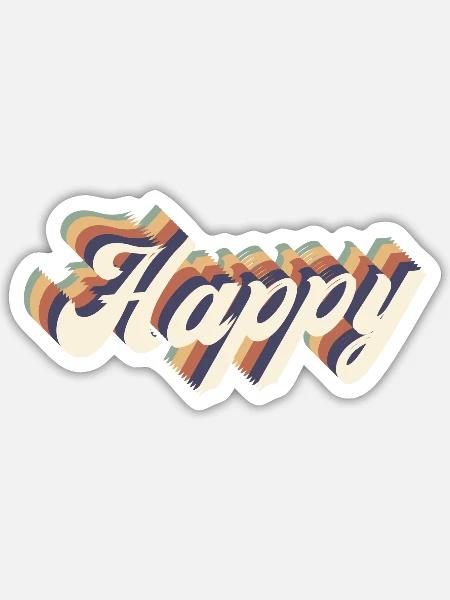 Glücklicher Jahrgang - Sticker Größe S (10 x 10 cm) - Mattweiß