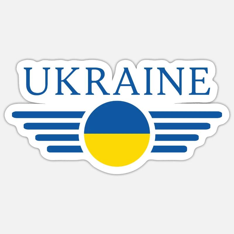 Ukraine - Sticker Größe S (10 x 10 cm) - Mattweiß