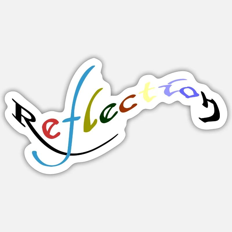 Reflection - Reflexion - Sticker Größe S (10 x 10 cm) - Mattweiß