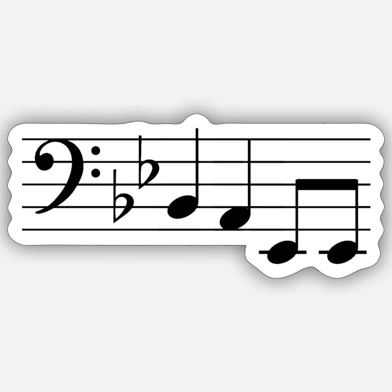 B-A-S-S - Sticker Größe S (10 x 10 cm) - Mattweiß