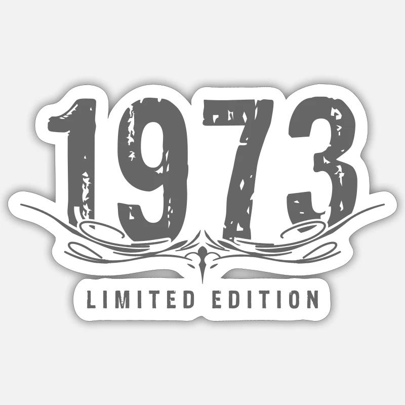 1973 ÉDITION LIMITÉE décorée | Graphique vectoriel Sticker taille S (10 x 10 cm)