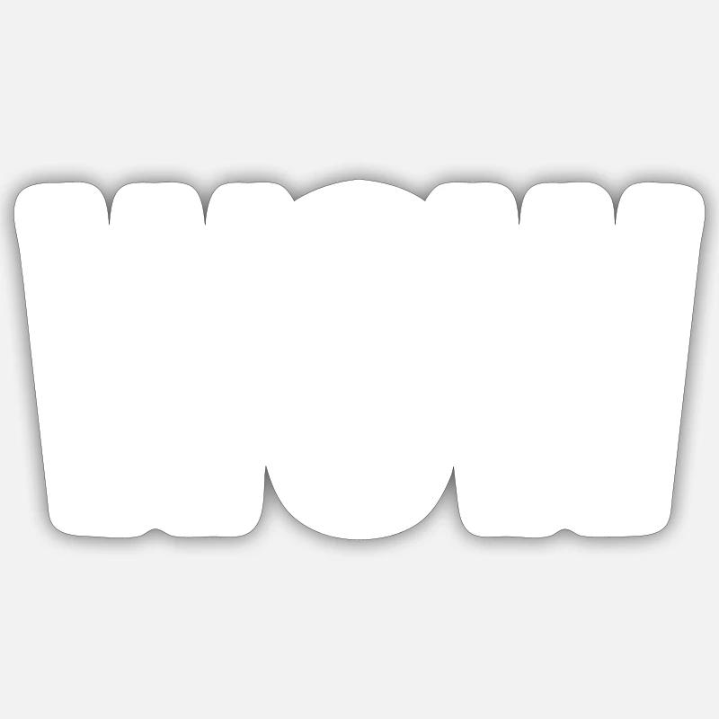 WOW - Sticker Größe S (10 x 10 cm) - Mattweiß