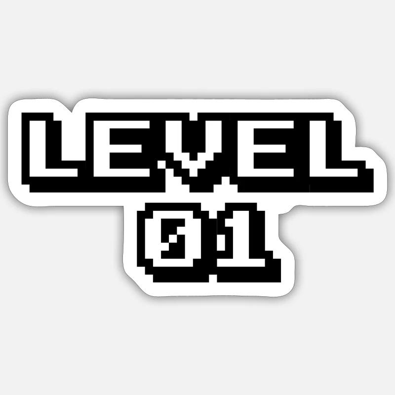 level 01 T-Shirt Pullover Sticker Größe S (10 x 10 cm)