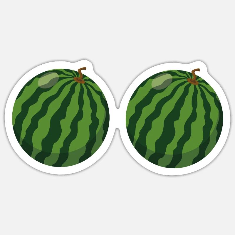 Dicke Melonen Sticker Größe S (10 x 10 cm)
