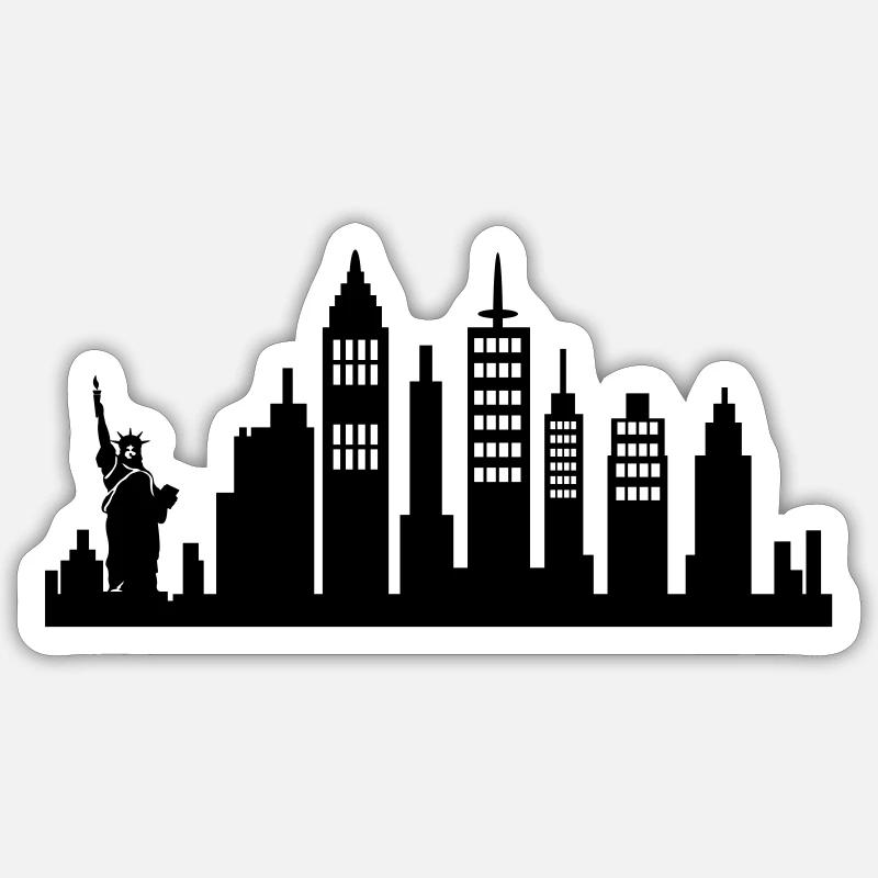 New York Skyline Sticker size S (10 x 10 cm)