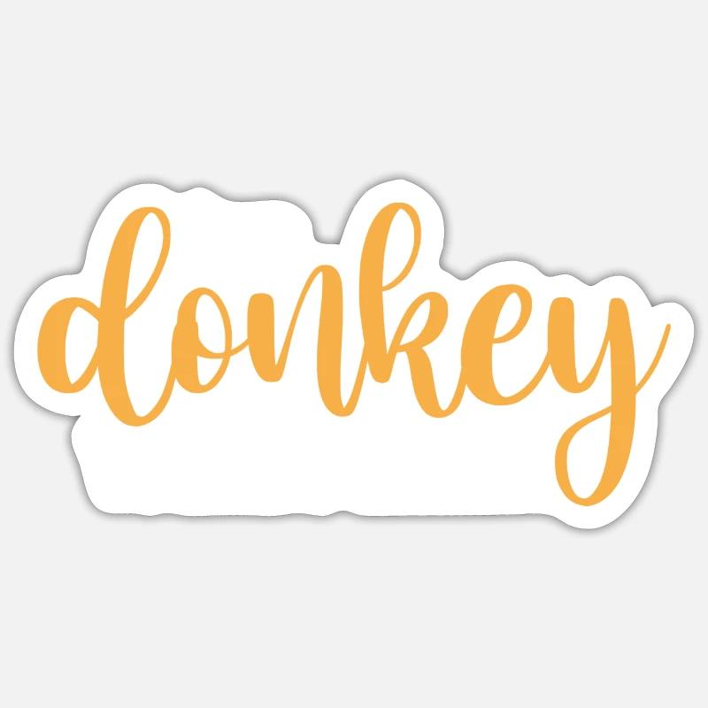 Donkey Whisperer - Sticker size S (10 x 10 cm) - white matte