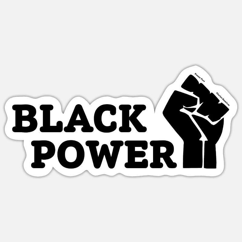 Black Power - Sticker size S (10 x 10 cm) - white matte