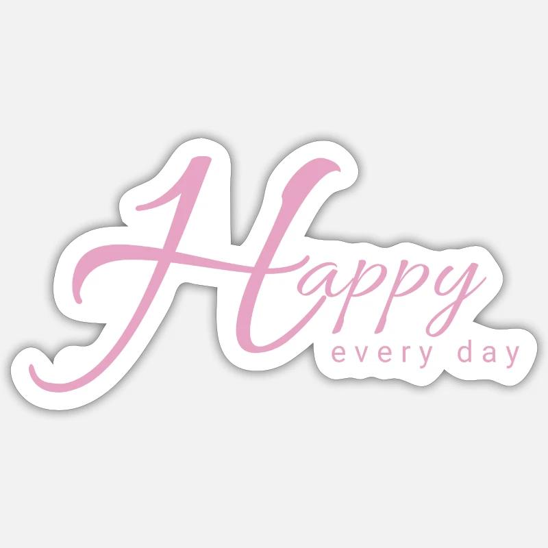 Happy Sticker size S (10 x 10 cm)