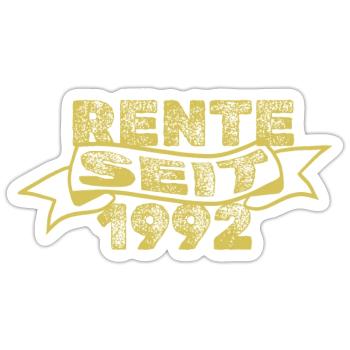 Jahr 1992 - Sticker Größe S (10 x 10 cm) - Mattweiß - Vorne