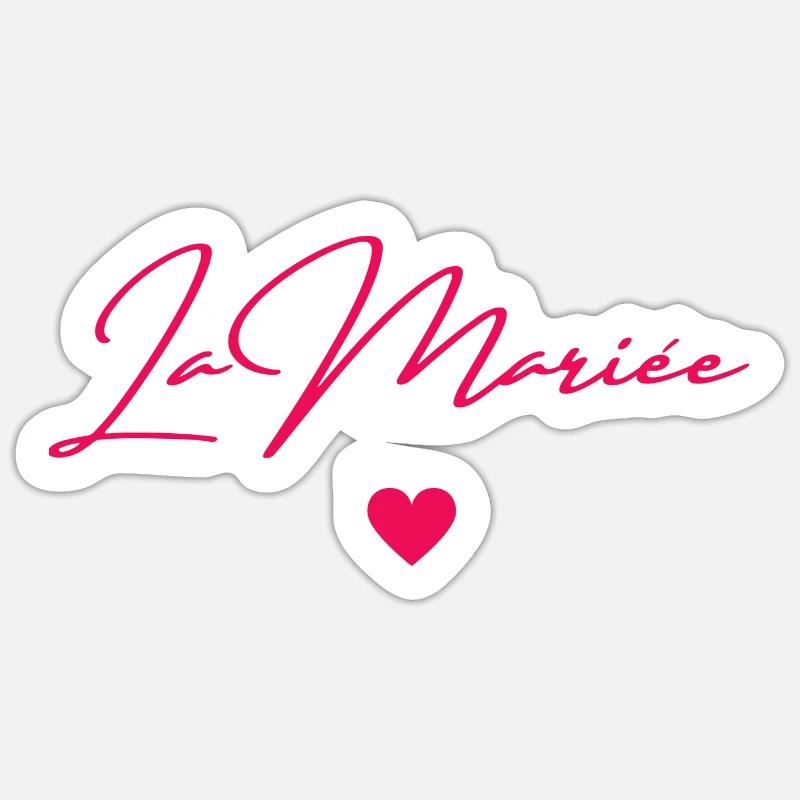 La mariée - Sticker taille S (10 x 10 cm) - blanc mat