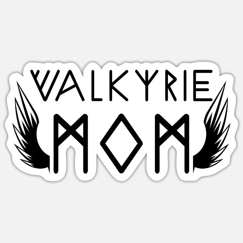 Frau Mythologie Wikingermutter Walküre - Sticker Größe S (10 x 10 cm) - Mattweiß