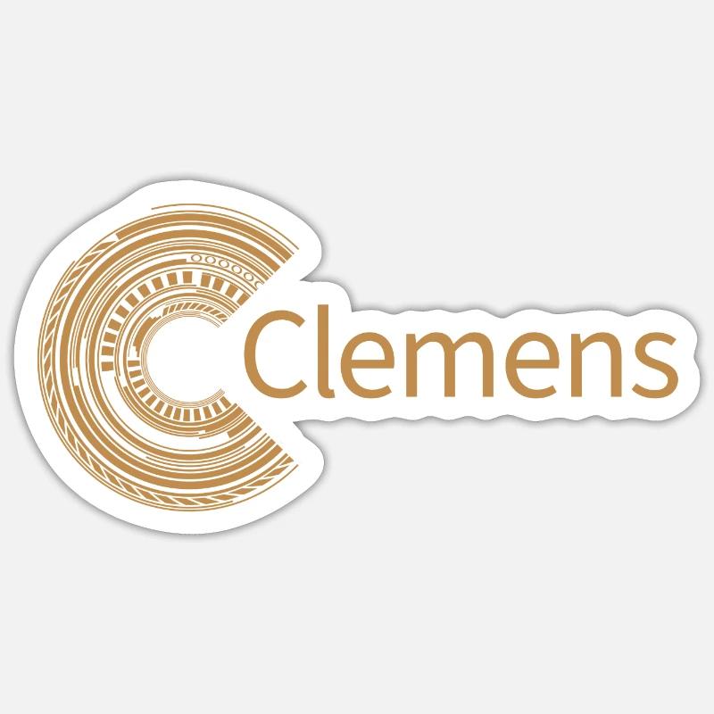 Pour Clemens - Sticker taille S (10 x 10 cm) - blanc mat