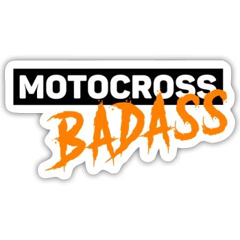 Motocross orange logo - Sticker size S (10 x 10 cm) - white matte - Front