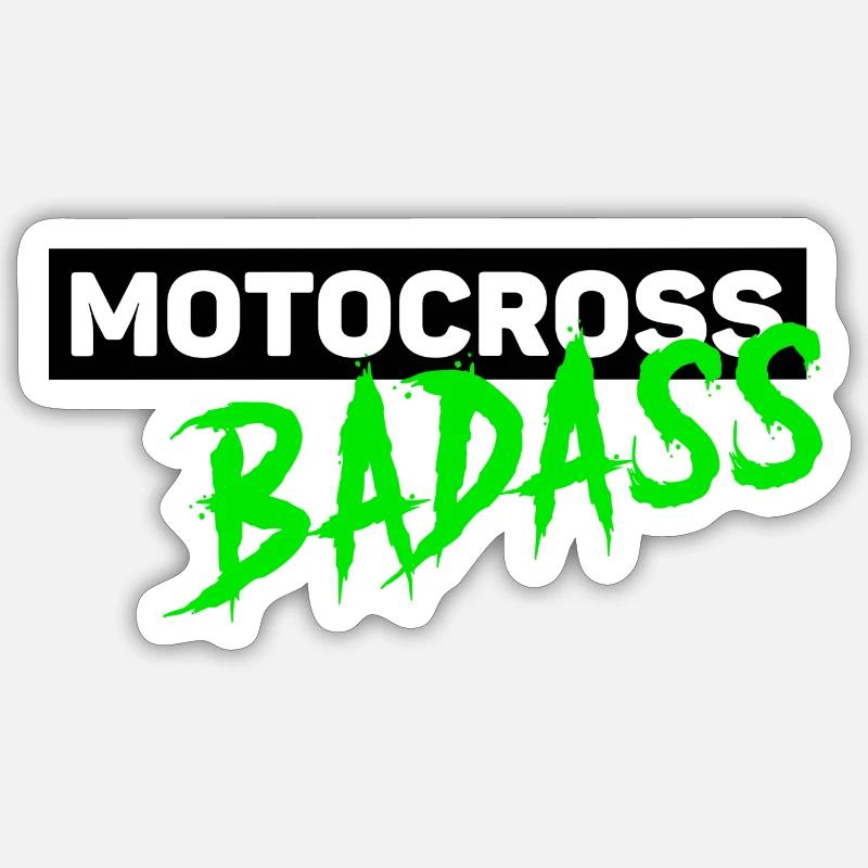 Mx Green badass Sticker taille S (10 x 10 cm)