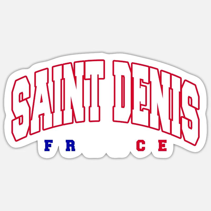 Saint Denis - Sticker size S (10 x 10 cm) - white matte