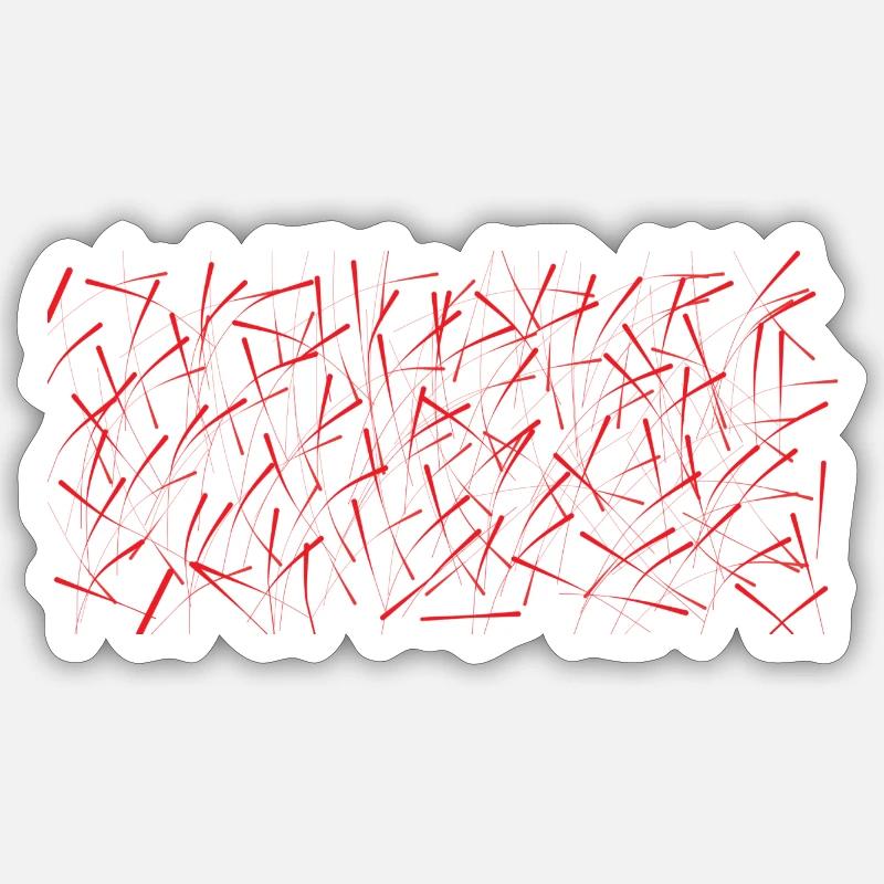 Red - Sticker size S (10 x 10 cm) - white matte