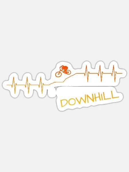 Biken, Fahrrad, Ebike, Downhill - Sticker Größe S (10 x 10 cm) - Mattweiß