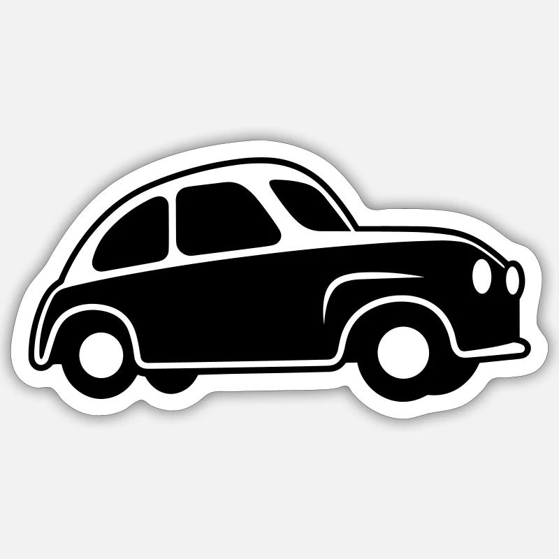 Auto - Sticker Größe S (10 x 10 cm) - Mattweiß