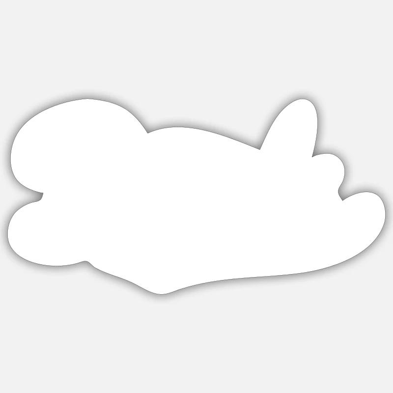 Fléchettes - Sticker taille S (10 x 10 cm) - blanc mat