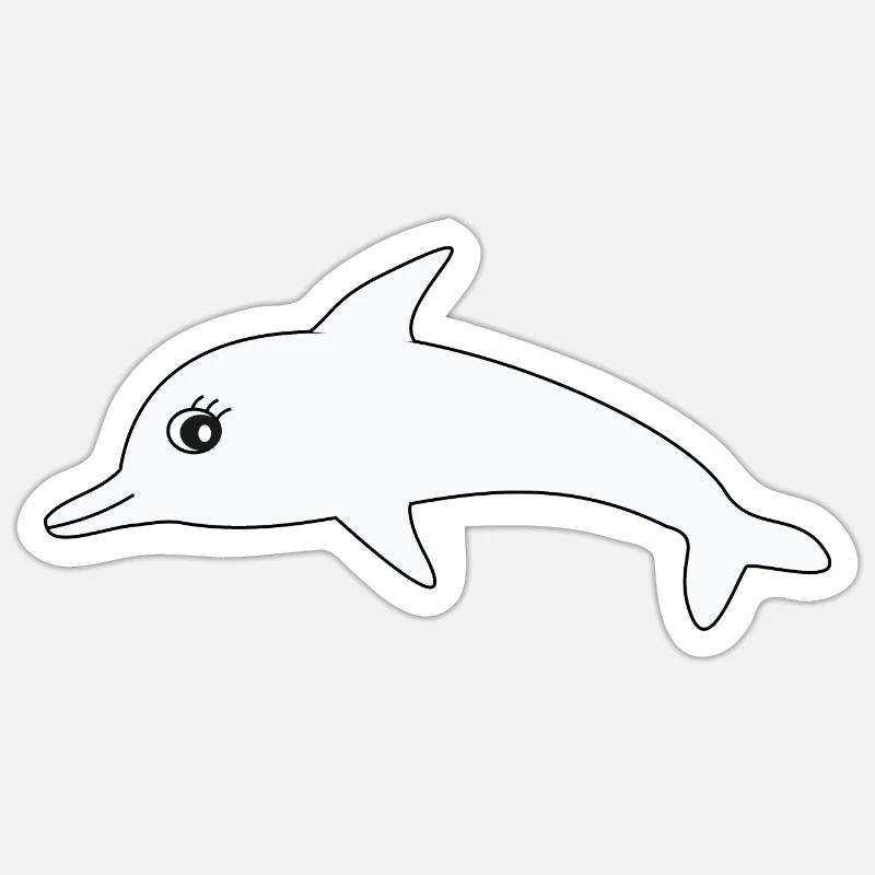 Dauphins dauphins Sticker taille S (10 x 10 cm)