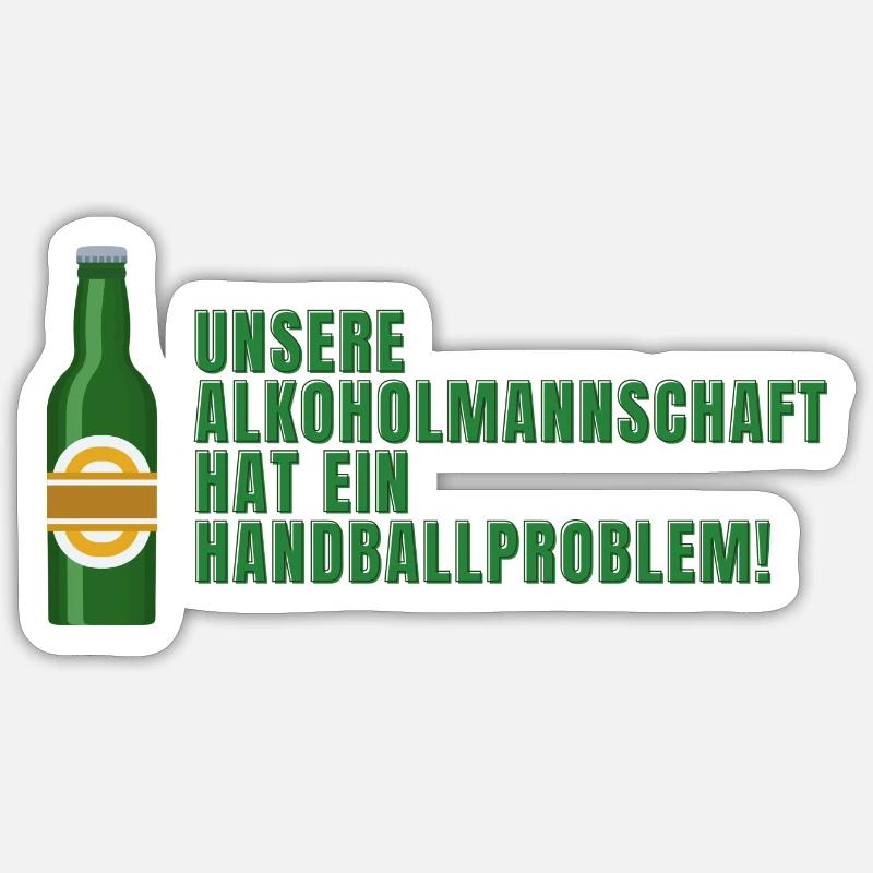 Handball - Sticker Größe S (10 x 10 cm) - Mattweiß