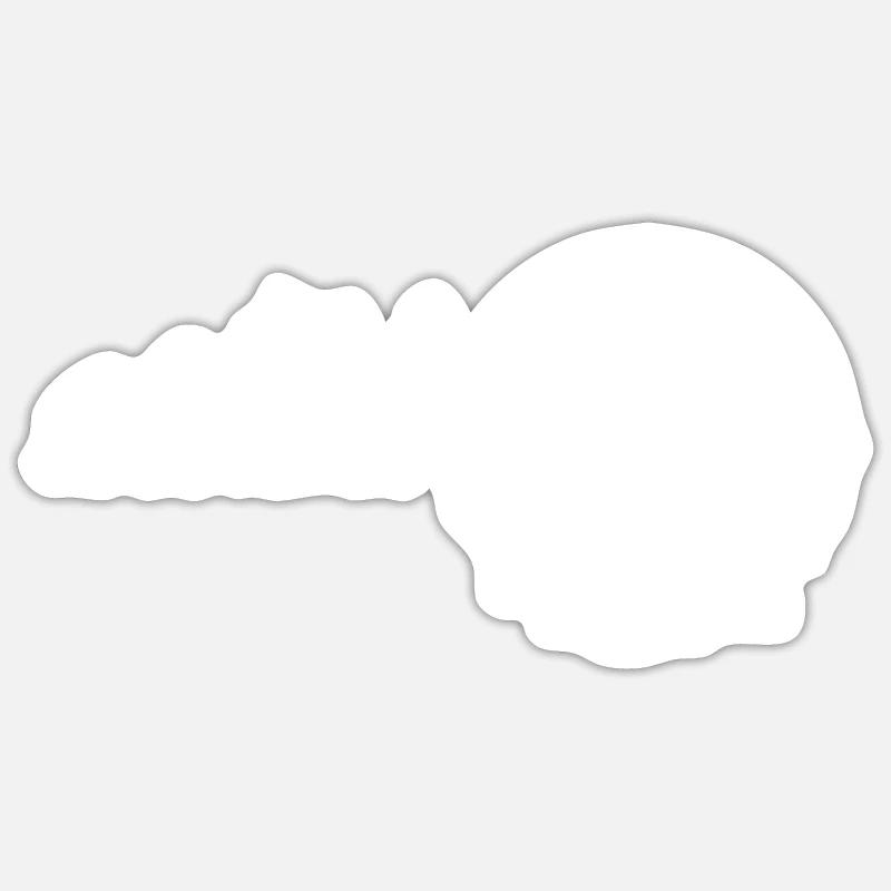 Evolution - Angler im Boot - Mondnacht Sticker Größe S (10 x 10 cm)