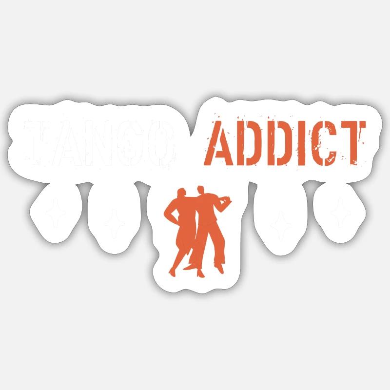 Tango Addict - Sticker size S (10 x 10 cm) - white matte