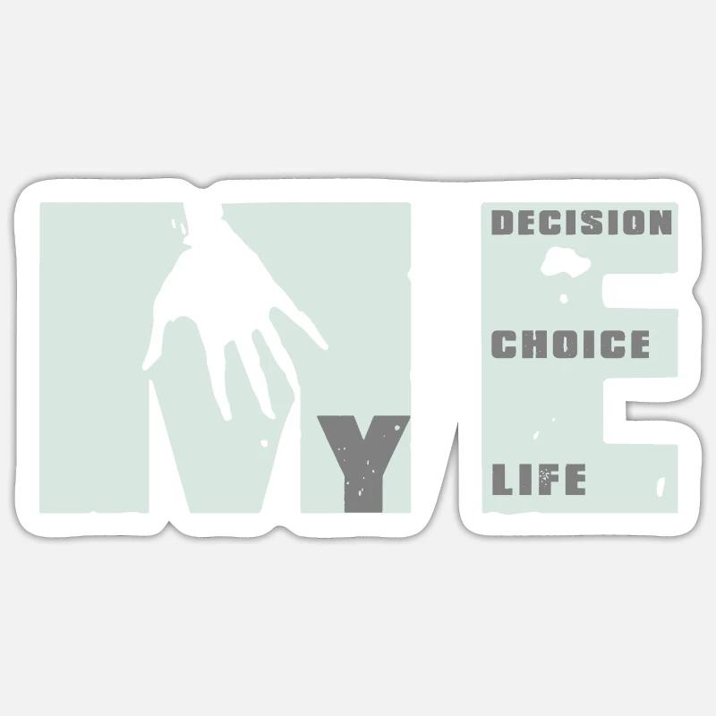 MEvolution: Choix, Décision, Vie - Sticker taille S (10 x 10 cm) - blanc mat
