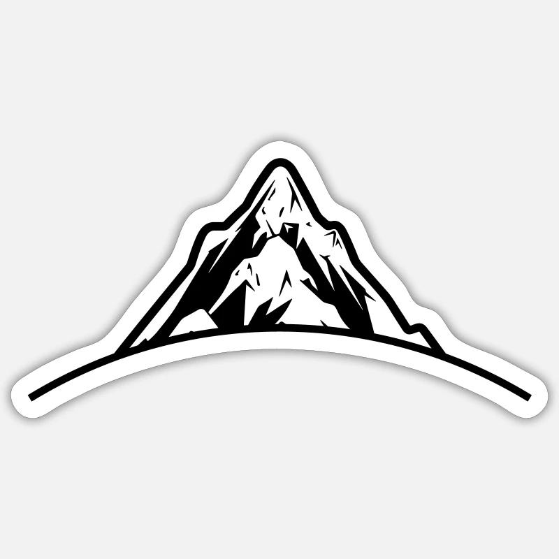 Berge Symbol Mountains - Sticker size S (10 x 10 cm) - white matte