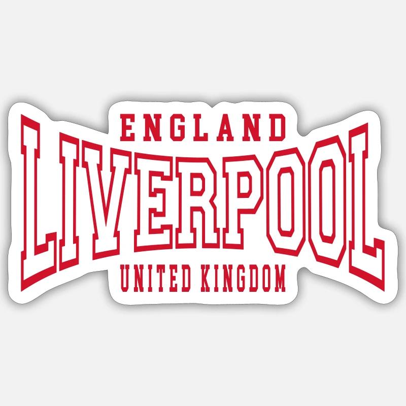 Liverpool - Sticker taille S (10 x 10 cm) - blanc mat