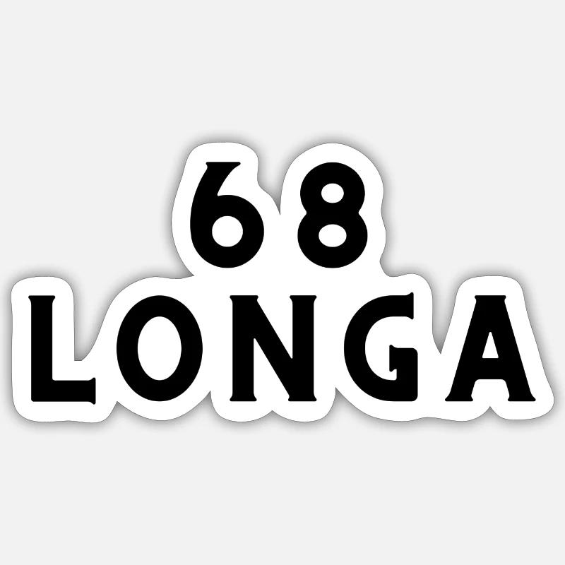 68 Longa Mannheim Monnem - Sticker Größe S (10 x 10 cm) - Mattweiß